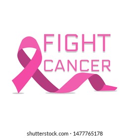 Breast cancer poster design concept. With text: Fight Cancer