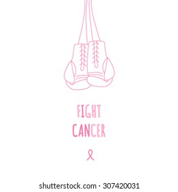 Breast cancer poster. Fight!