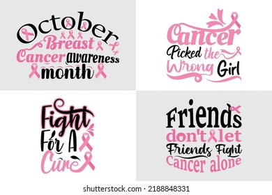 Cáncer de mama Citas de diseño, octubre Citas de cáncer de mama que dicen lo mejor para la camiseta impresa, ropa, taza, almohada, afiche, cartel, aislado en cinta rosa de fondo negro.