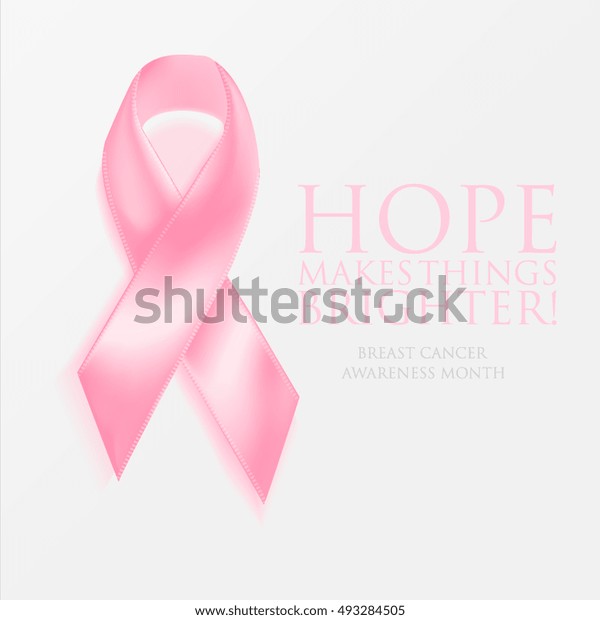 Breast Cancer Realistic Pink Ribbon Breast のベクター画像素材 ロイヤリティフリー