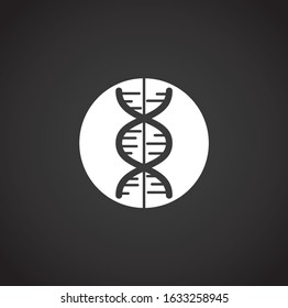 Breast cancer related icon on background for graphic and web design. Creative illustration concept symbol for web or mobile app.