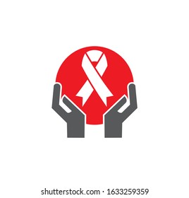 Breast cancer related icon on background for graphic and web design. Creative illustration concept symbol for web or mobile app.