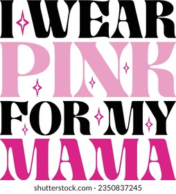 breast cancer retro svg design bundle and eps file