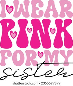 breast cancer retro svg design and eps file