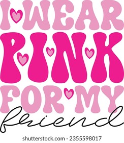 breast cancer retro svg design and eps file