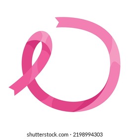 breast cancer ribbon circular icon