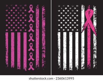 Breast Cancer Ribbon Flag Design