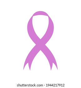 Breast cancer ribbon icon design template vector