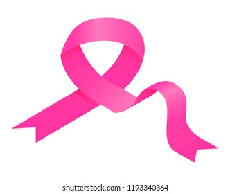 Breast cancer ribbon icon. Isometric of breast cancer ribbon vector icon for web design isolated on white background