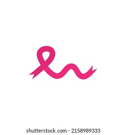Breast cancer ribbon logo free vector design