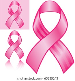Breast cancer ribbon set, vector