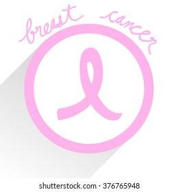 Breast Cancer Ribbon Sign Vector EPS10, Great for any use.