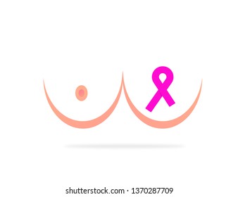 Breast cancer ribbon vector illustration design.