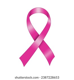 Breast Cancer Ribbon vector on white background