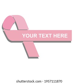 Breast Cancer Solidarity Bow. Web Design Vector Illustration