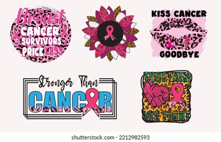 Breast Cancer Sublimation Design Bundle