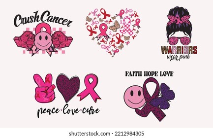 Breast Cancer Sublimation Design Bundle