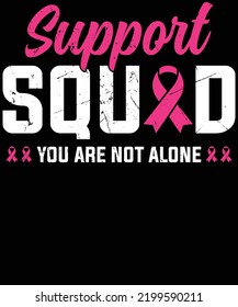 Breast Cancer Support Squad t-shirt design.