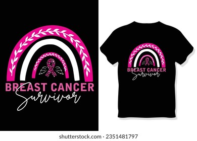 sobreviviente de cáncer de mama camiseta de sensibilización sobre el cáncer de mama de moda
