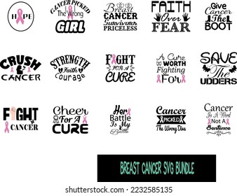 breast cancer SVG BUNDLE ,t shirt, typography design