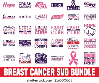 Breast Cancer Svg Bundle.Breast Cancer T-shirt Design Svg Bundle.