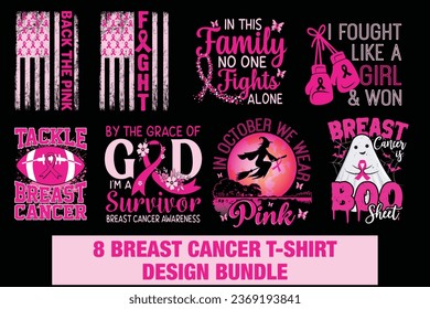 breast cancer t shirt designs bundle