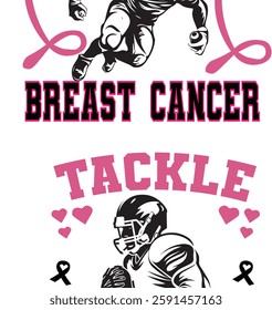 Breast cancer, tackle, fight, wear pink, Hope, race, dalmatian dots, support squad, awareness, football sport, coquette bow, usa flag, i wear pink for my family, dad, mom, sis, brother, baseball