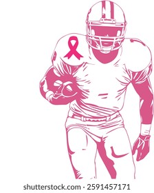 Breast cancer, tackle, fight, wear pink, Hope, race, dalmatian dots, support squad, awareness, football sport, coquette bow, usa flag, i wear pink for my family, dad, mom, sis, brother, baseball