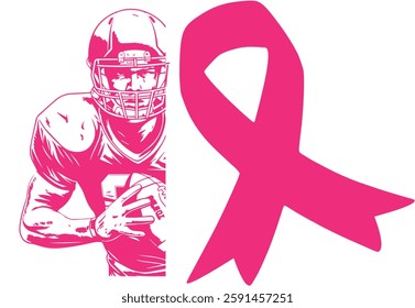 Breast cancer, tackle, fight, wear pink, Hope, race, dalmatian dots, support squad, awareness, football sport, coquette bow, usa flag, i wear pink for my family, dad, mom, sis, brother, baseball