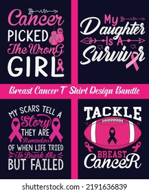 Breast Cancer T-Shirt Design Bundle, design for print like t-shirt, mug, frame, breast cancer day, Breast Cancer t shirt design, merchandise lettering design,