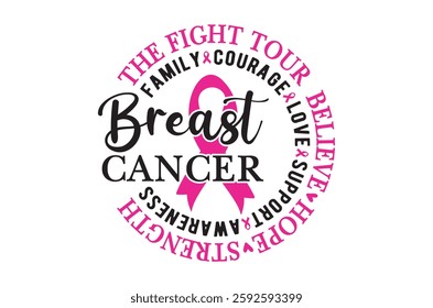 Breast Cancer T-shirt Design Bundle, Pink October Ribbon, Cancer Survivor eps, Fight Quote Sublimation, Breast Cancer Awareness, Breast Cancer Warrior TShirt