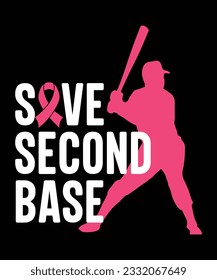 Breast Cancer t-shirt, Save second Base t-shirt , pink ribbon t-shirt