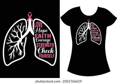 Breast Cancer Typography t shirt design