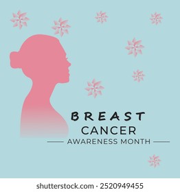  Breast cancer vector isolated on background