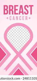 Breast Cancer vertical banner background