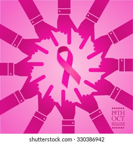 breast cancer world concept vector