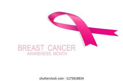 breast canser. Pink ribbon. National Breast Cancer Awareness Month