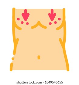 breast change icon vector. breast change sign. color symbol illustration