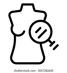 Breast control icon outline vector. Woman health. Reproductive treatment