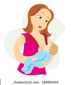 Breast feeding baby