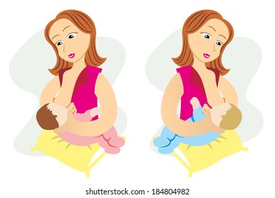 Breast feeding baby