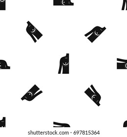 Breast implant surgery. pattern repeat seamless in black color for any design. Vector geometric illustration