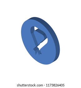 Breast isometric left top view 3D icon