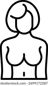 Diseño de icono de Vector de línea de pecho