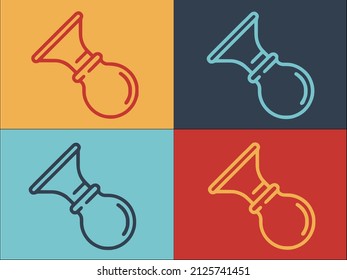 Breast Manual Pump Logo Template, Simple Flat Icon of background,manual,white