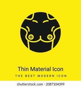 Breast minimal bright yellow material icon