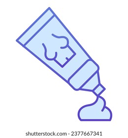 Icono de la línea de gradiente de crema de pomada. Crema de un pictograma de estilo de contorno de tubo sobre fondo blanco. La salud y el cuidado de los senos de las mujeres para el concepto móvil y el diseño web. Gráficos vectoriales