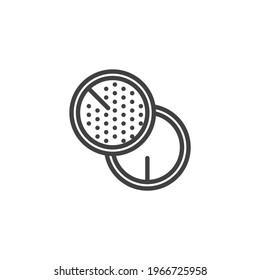 Breast pads line icon. linear style sign for mobile concept and web design. Breast nipple pads outline vector icon. Symbol, logo illustration. Vector graphics