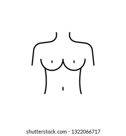 breast, plastic surgery icon. Element of plastic surgery for mobile concept and web apps icon. Thin line icon for website design and development, app development