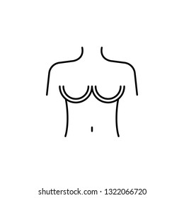 breast, plastic surgery icon. Element of plastic surgery for mobile concept and web apps icon. Thin line icon for website design and development, app development